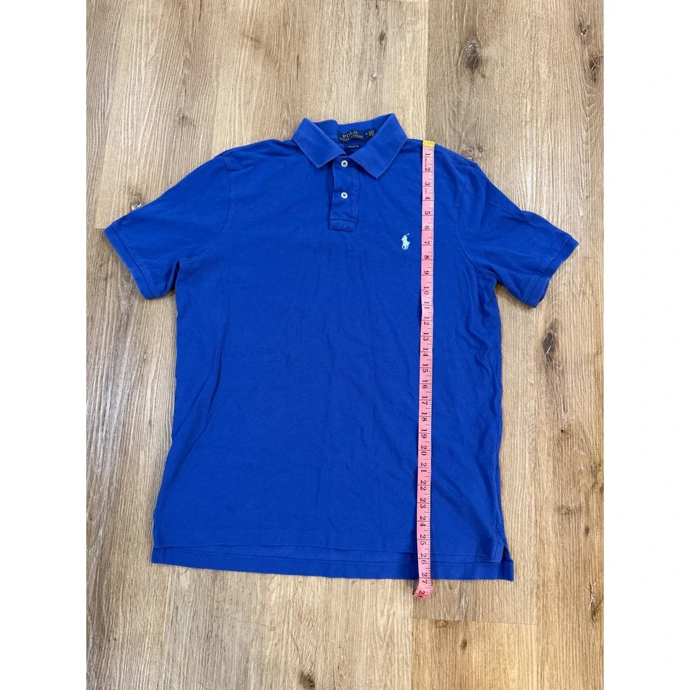 Polo Ralph Lauren Classic Fit Cotton Mesh Polo Shirt Mens M Royal Blue Preppy